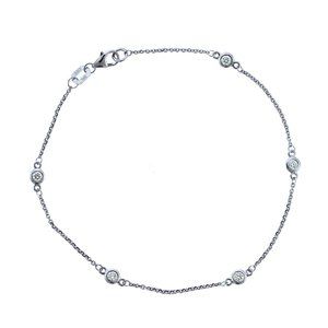 0.25 Carat Round Diamonds By The Yard 14k White Gold Bracelet